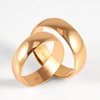 Классическое гладкое обручальное кольцо из красного золота 100-000-540 в  Хабаровске – Дворец обручальных колец