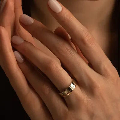 Кольцо обручальное плоское гладкое из белого золота ширина 6 мм  (60-02-1-09-000) купить недорого в Москве | ИНЕКА
