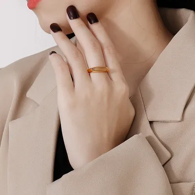 Плоские обручальные кольца - классические кольца из желтого золота