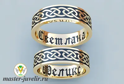 Wedding rings with the names of loved ones and stones in a circle buy from  88106 грн | EliteGold