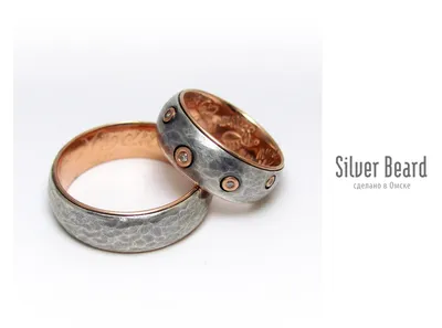 Обручальные кольца с торцевым рисунком и камнями арт.0135И 0135И - заказать  в мастерской Петроголд