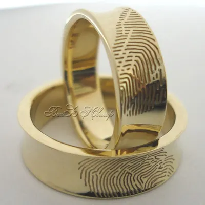 Обручальные кольца с отпечатками