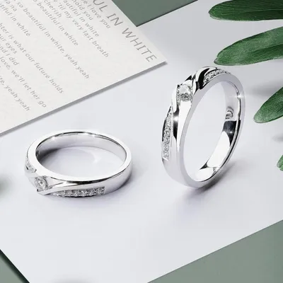 Обручальные кольца из платины Е-103-Pl 💍 купить по цене 80630 руб. в Москве