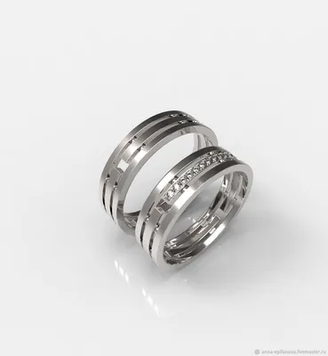 Парные обручальные кольца Е-601-B 💍 купить по цене 39620 руб. в Москве