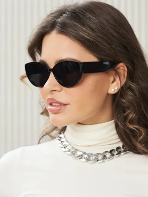 Женские солнечные очки Кошачий глаз 43063-52 - купить в интернет-магазине  Улыбка радуги