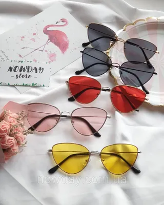 Женские солнцезащитные очки кошачий глаз красные розовые чёрные желтые  (ID#946886599), цена: 165 ₴, купить на Prom.ua