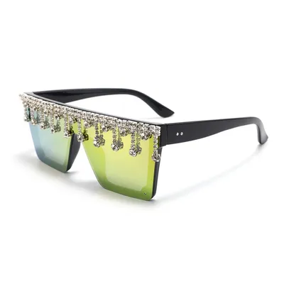 Квадратные очки Valentino с декорированными стразами на дужке