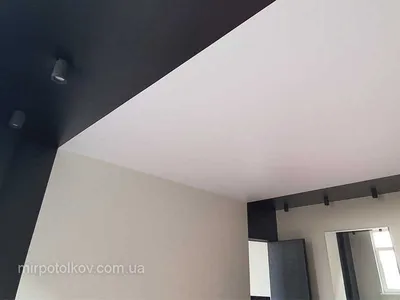 Матовый двухцветный серый с подсветкой натяжной потолок НП-1574 - цена от  2090 руб./м2