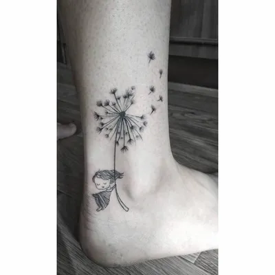 Эскиз татуировки одуванчик, цветение одуванчика Stock Vector | Adobe Stock