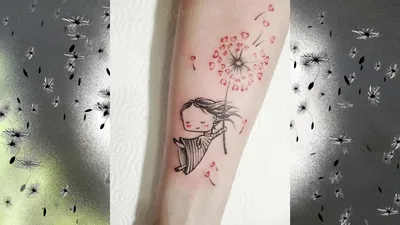 Татуировка женская графика на руке одуванчик - мастер Мария Бородина  (Челнокова) 6720 | Art of Pain