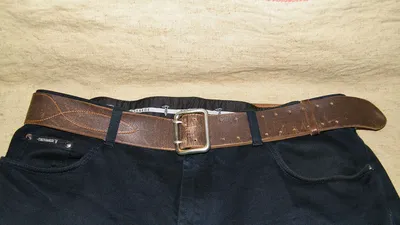 Кожаный ремень 50 мм «Офицерский», №31 темно-коричневый | Мастерская  Катунова Алексея
