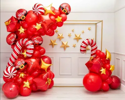 Украшение сцены шарами на Новый год - придумаем оригинальное украшение  специально для Вашей сцены, большой выбор шаров к Новому году