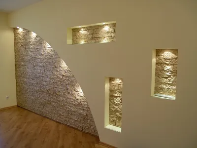 Отделка гостиной гипсокартоном - 110 фото идей украшения стен и создания  перегородок