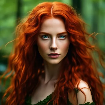 Красивая рыжая девушка, огненно-рыжие…» — создано в Шедевруме