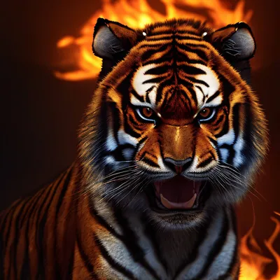 Огненный тигр картинки - 80 фото