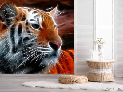 Огненный Рев: Рыжий Тигр в Туманной Охоте, AI - Ozero - российский фотосток