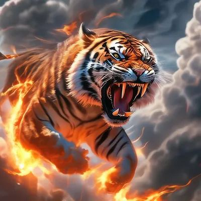 Красный Огненный тигр (30 фото) | Картина с тигром, Тигр, Картины животных