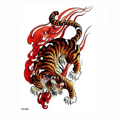 Наклейка \"Огненный тигр\"