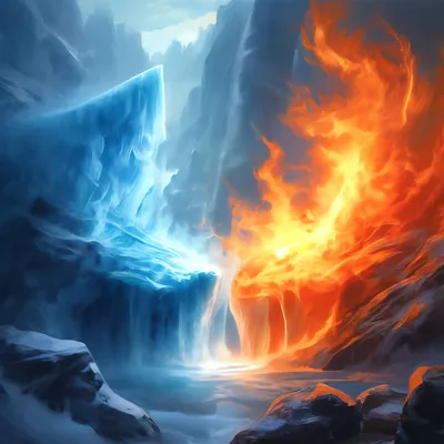 огонь и лед кубики и пламя черный фон Стоковое Фото - изображение  насчитывающей пожар, элемент: 217495116