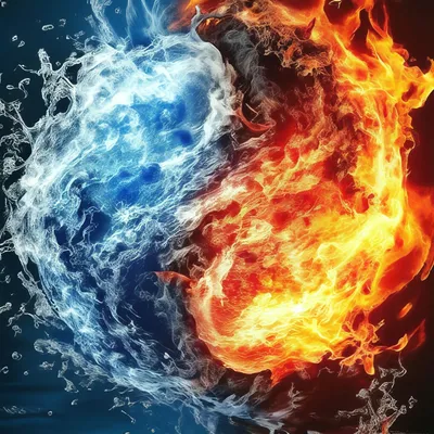 Огонь и вода Инь и Ян, …» — создано в Шедевруме