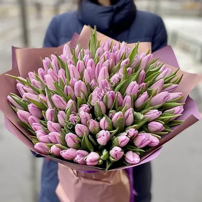 Купить Большой букет из тюльпанов микс \"Радуга\" в Киеве, доставка по  Украине - Annetflowers