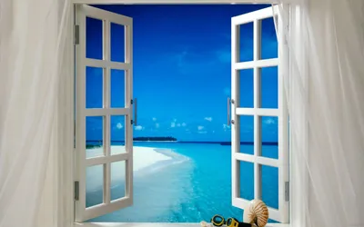 Окно с видом на море фото фото