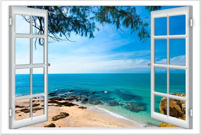 Окно с видом на море, прекрасный …» — создано в Шедевруме