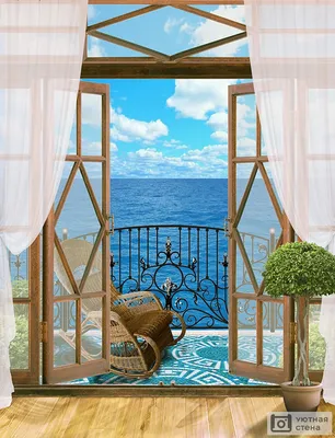 Фотообои Окно с видом на море артикул Wi-009 купить в Оренбург|;|9 |  интернет-магазин ArtFresco