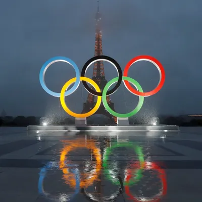 Векторное изображение Олимпийские кольца из цветной кисти Векторное  изображение ©zozu 117721104