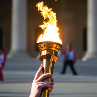 Олимпийский факел рисунок - 51 фото