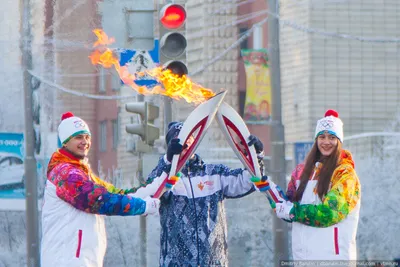 Эстафета олимпийского огня «Сочи 2014» в Омске