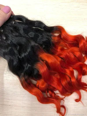 Красные пучки волос Ombre Наращивание человеческих волос объемной волной