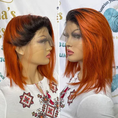Термоволокно, биопротеиновые волосы для наращивания, 65 см, 100 гр.  Red/orange омбре - купить по низкой цене в интернет-магазине OZON  (1074962997)