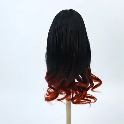 Растяжка на волосах от темного к рыжему - 70 фото