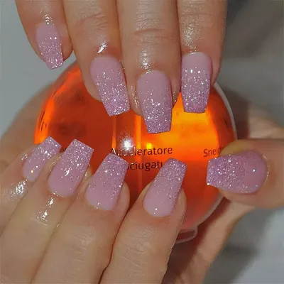 Ombre under the milk base with glitters - YouTube