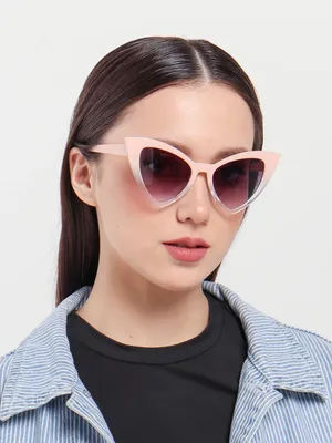 Неушанка Солнцезащитные очки модные оправа кошачий глаз с футляром