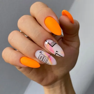 Если говорить о других модных nail-тенденциях 2019 | Гвоздь, Искусство  маникюра, Оранжевый маникюр