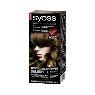 Крем-краска для волос \"Syoss\" тон: 5-8, ореховый светло-каштановый купить в  Минске. Отзывы, цены в интернет-магазине с доставкой — OZ.by