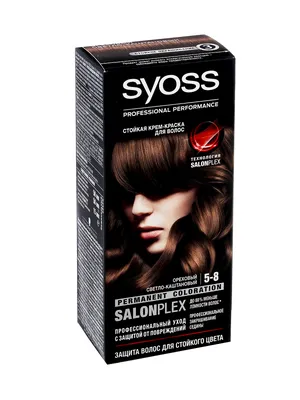 Syoss Крем краска для волос стойкая, 5-8, Ореховый светло-каштановый -  купить с доставкой по выгодным ценам в интернет-магазине OZON (1304050796)