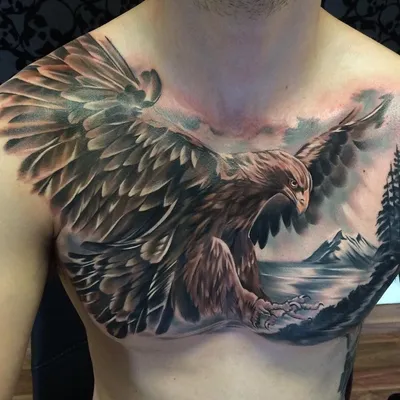 Купить Новый орел водонепроницаемый временный боди-арт рука плечо грудь  татуировка наклейка для женщин/мужчин | Joom