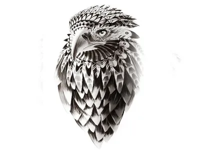 Орёл атакующий дизайн татуировки » maket.LaserBiz.ru - Макеты для лазерной  резки