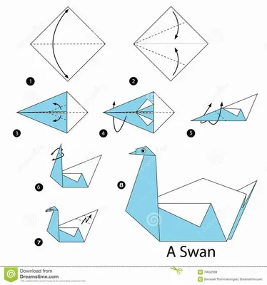 Оригами лебедь фото фото