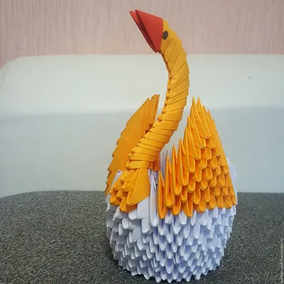 модульное оригами лебедя. Фото №1 | Origami design, Origami crafts, Origami