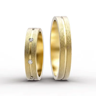 Оригинальное обручальное кольцо, с бриллиантами, желтое золото, 585 пробы в  Москве, цена 65500 руб.: купить в