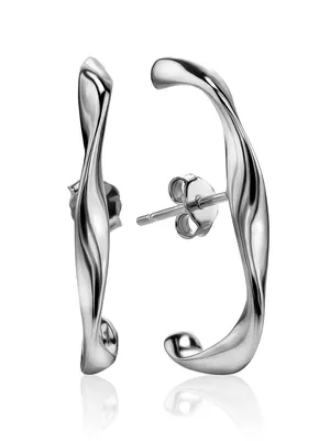 Оригинальные серьги на 2 стороны уха стильный тренд серебристые  (ID#1847762942), цена: 175 ₴, купить на Prom.ua