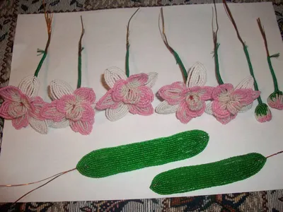 Орхидеи из бисера мк Всё из бисера и о бисере плетём и вышиваем. Учимся |  Гармония | Постила
