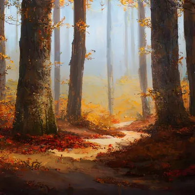 Осенний лес картина высокого качества» — создано в Шедевруме