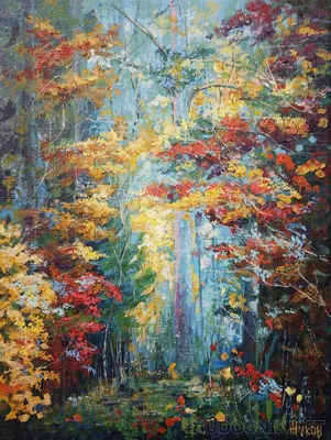 Осенний лес - фото и цвета на картинке