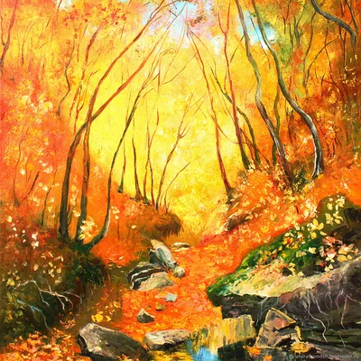 Рисунок \"Осенний лес\", автор Закиров Марсель Рамилевич