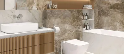 Ванная без плитки — 7 вариантов отделки стен и потолка